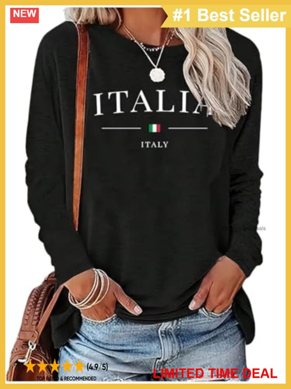 SweatyRocks Women's Long Sleeve Graphic Tee Paris Print Loose Fit Casual Top